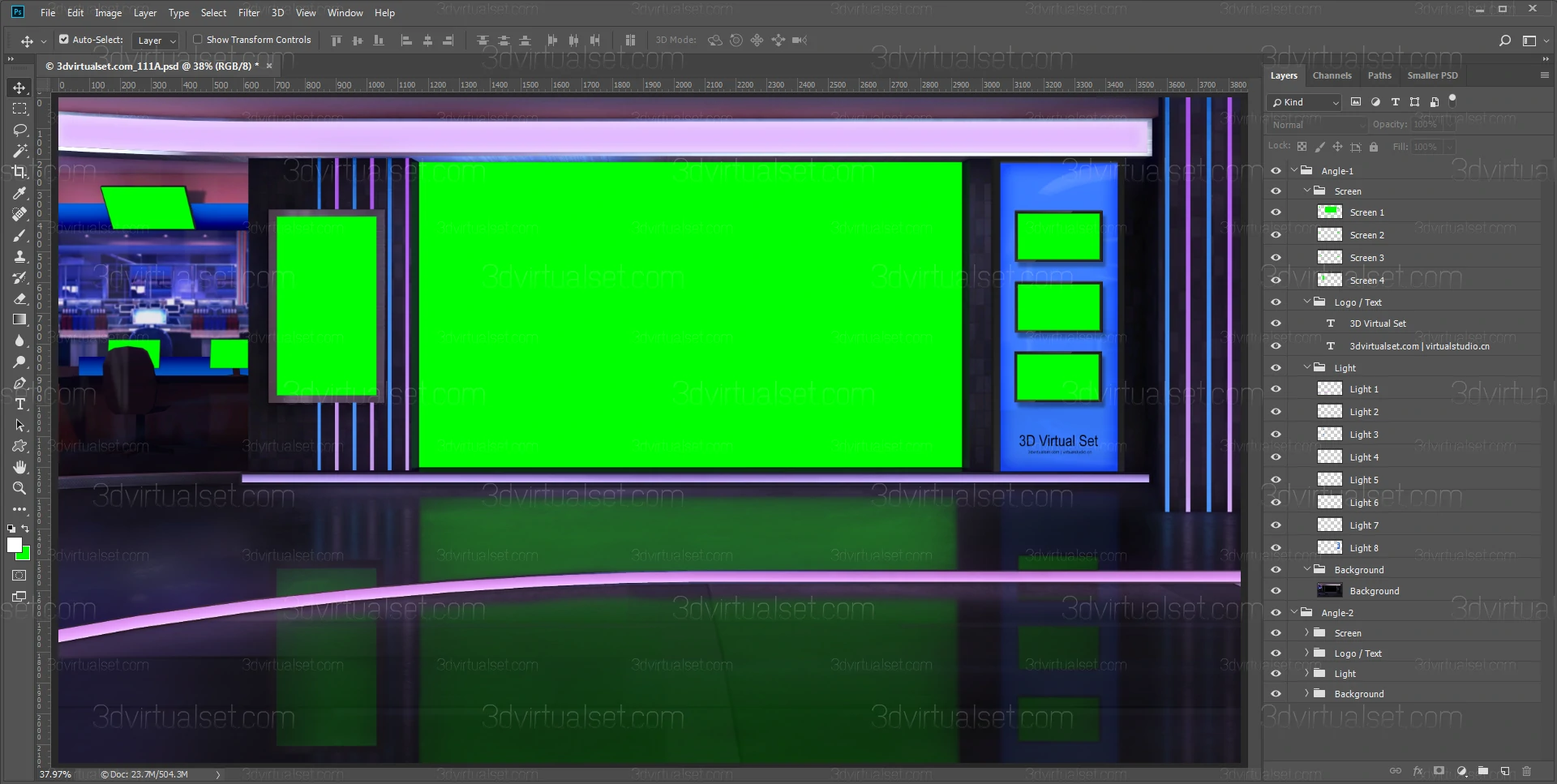 Virtual Studio 111A for Photoshop Templates